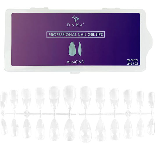 Professional Nail Gel Tips Almond DNKa, 240pcs