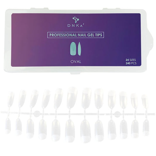 Professional Nail Gel Tips Oval DNKa, 240pcs