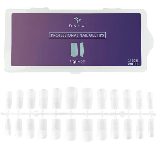 Professional Nail Gel Tips Square DNKa, 240pcs